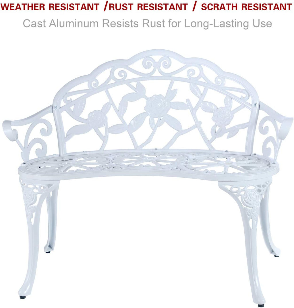 Cast Aluminum Double Patio Bench