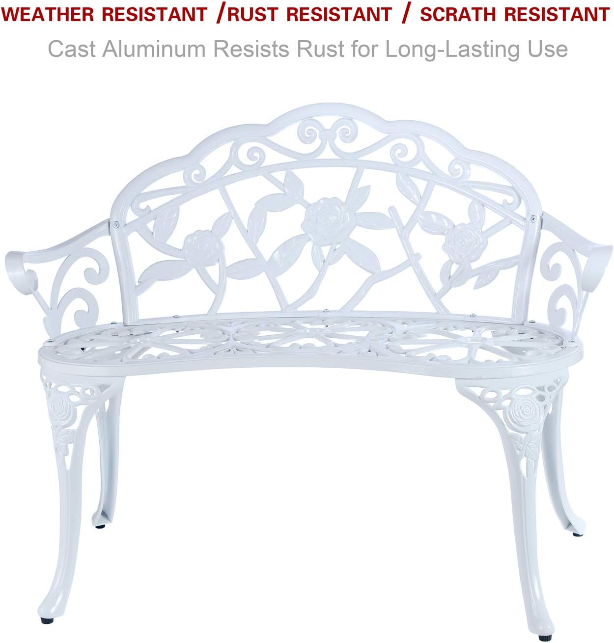 Cast Aluminum Double Patio Bench