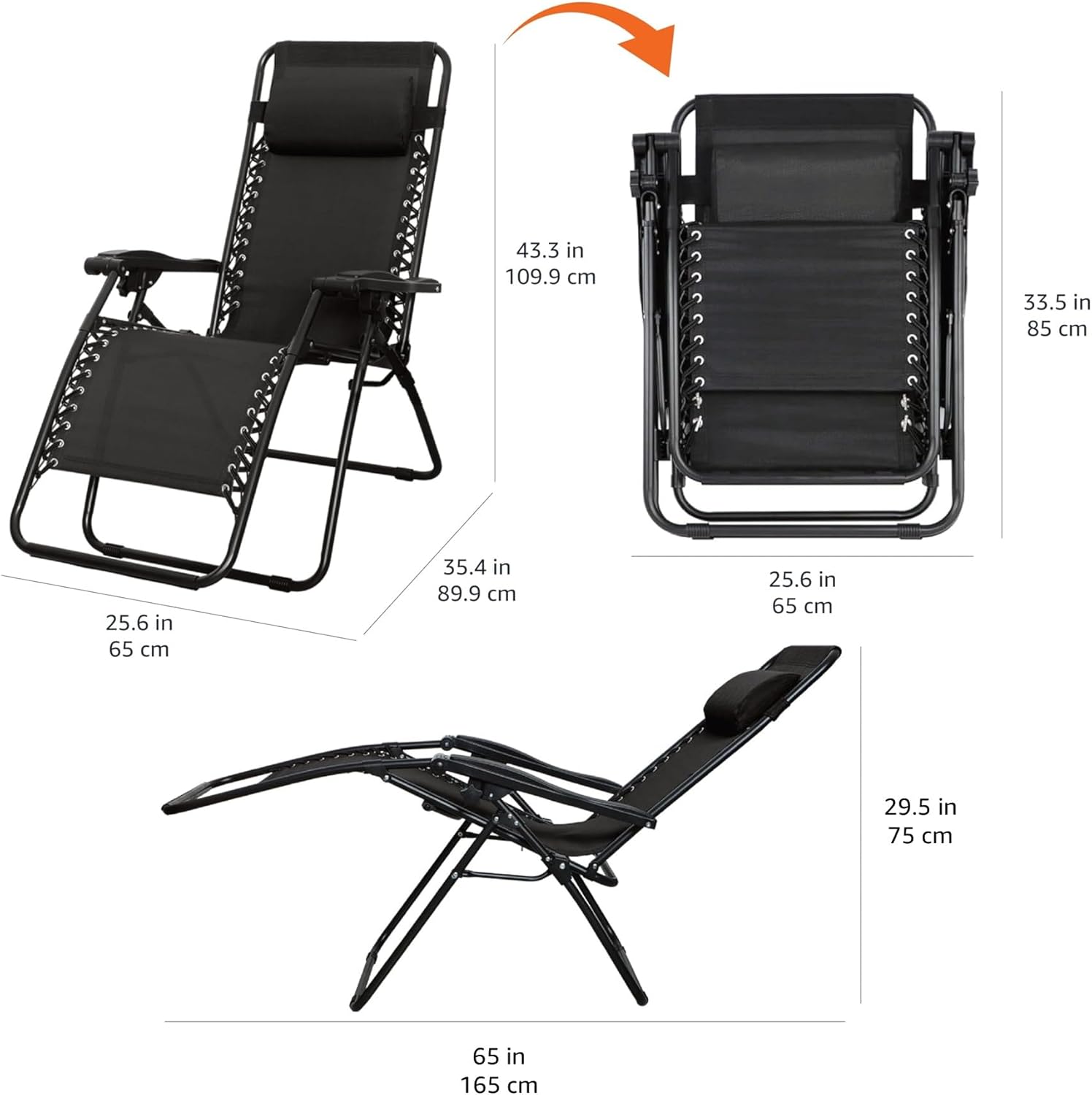 Amazon Basics Foldable Zero Gravity Chair