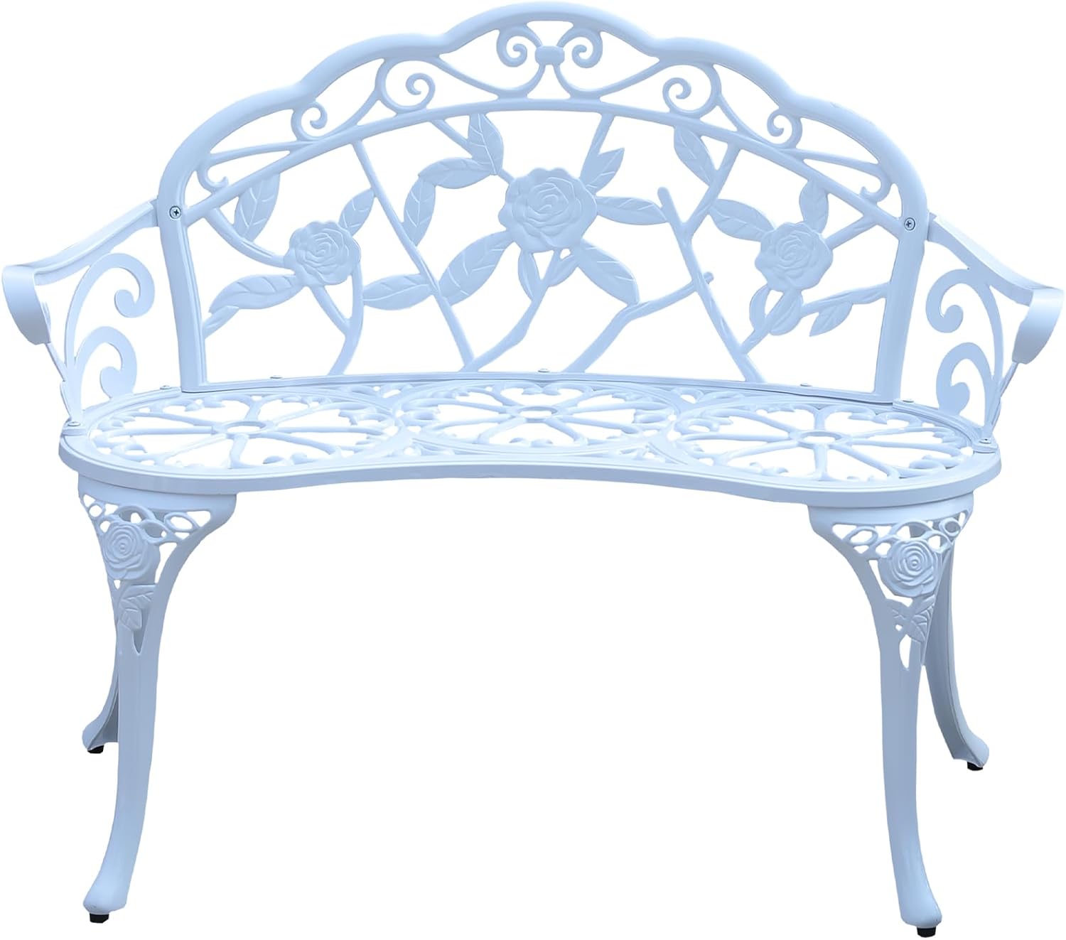 Cast Aluminum Rose Garden Bench