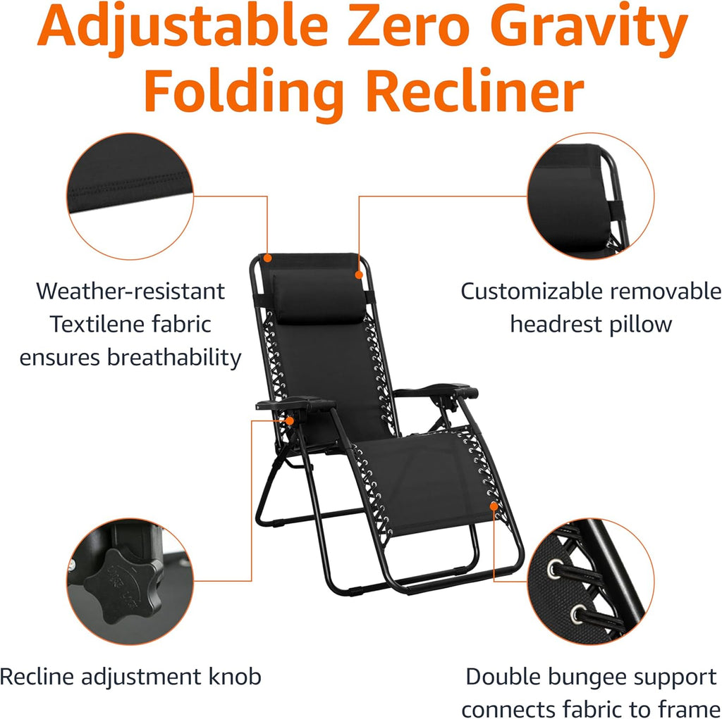 Amazon Basics Foldable Zero Gravity Chair