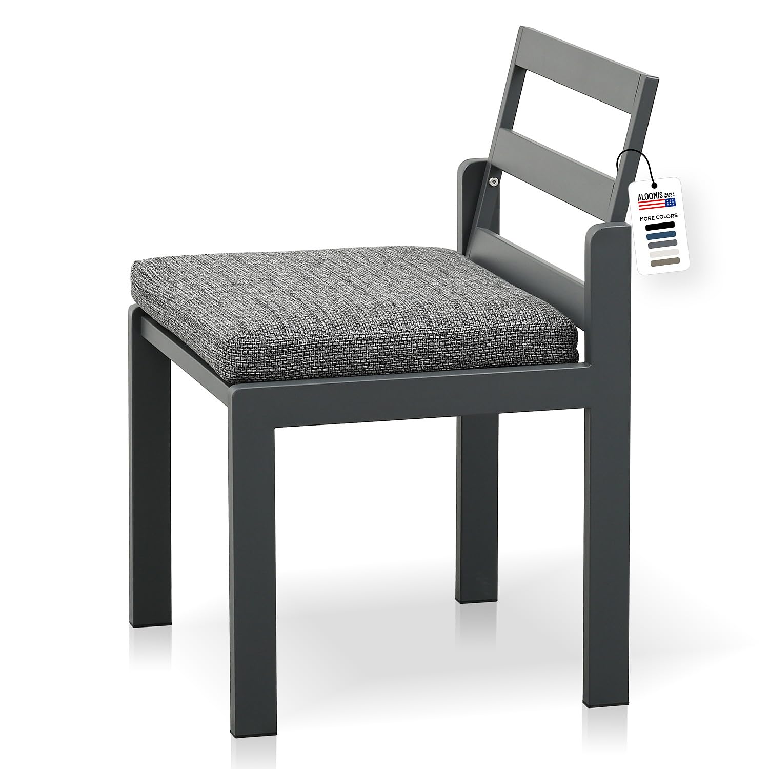 Patio Dining Chairs Set of 2, 420lbs Heavy Duty Outdoor Metal Chairs with Removable Cushions, 105° Ergonomic Back, Weather & Rust Resistant Furniture for Deck, Garden, Porch, Bistro, Grey