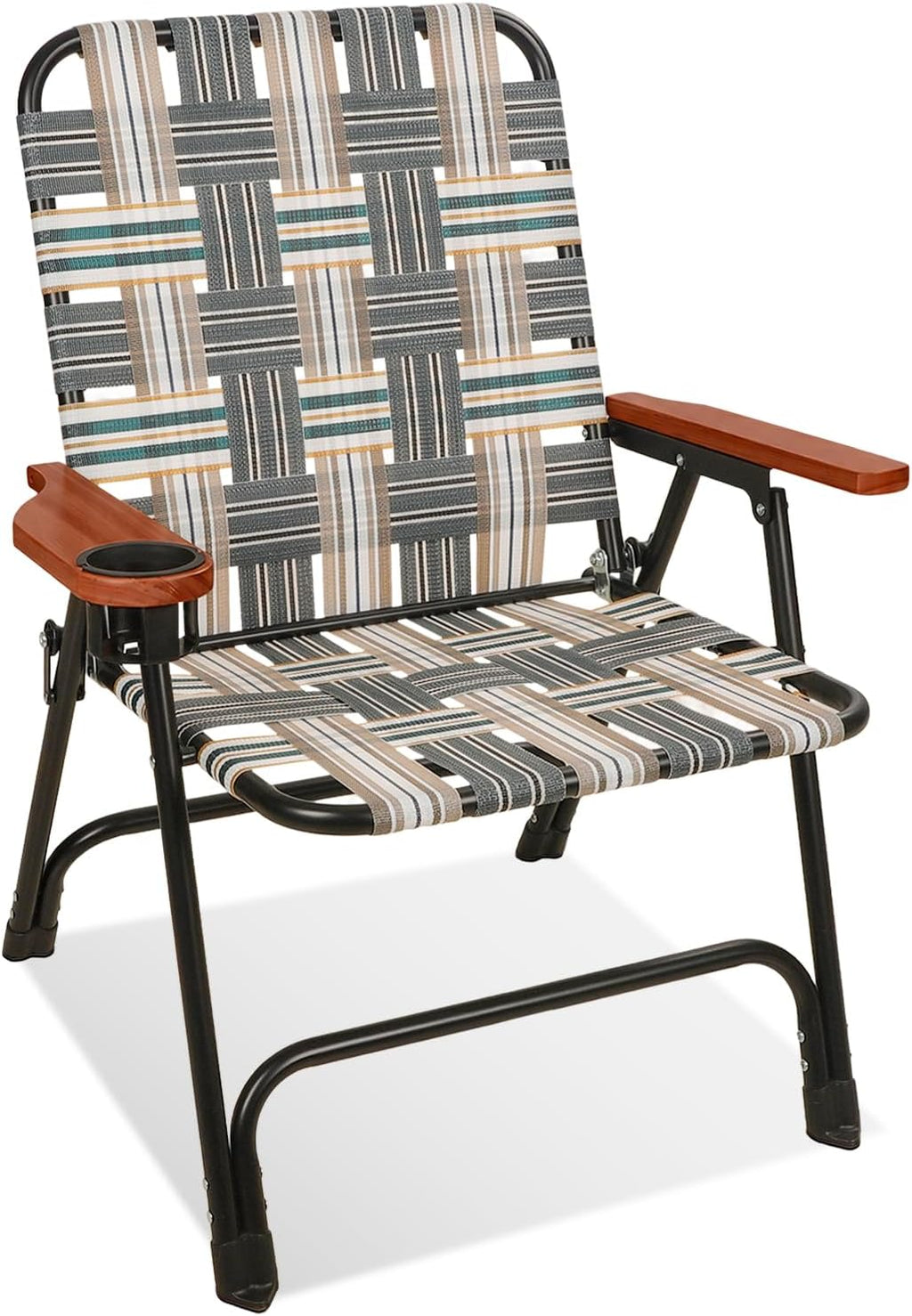 Portable Steel Frame Folding Lawn Chair