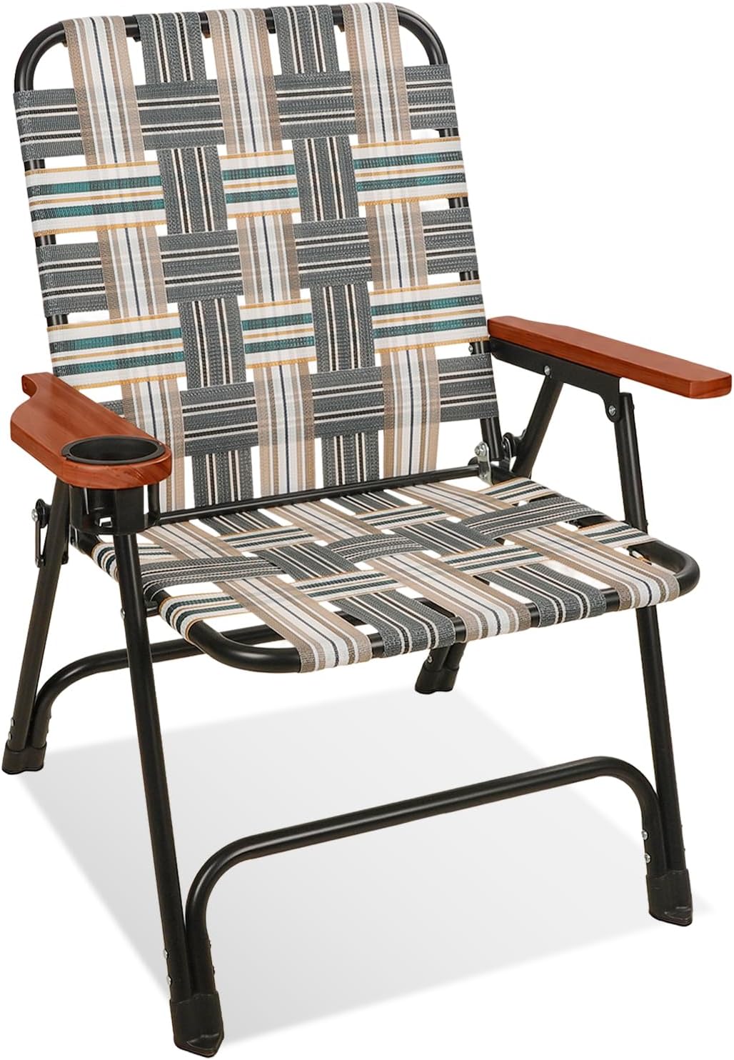 Portable Steel Frame Folding Lawn Chair
