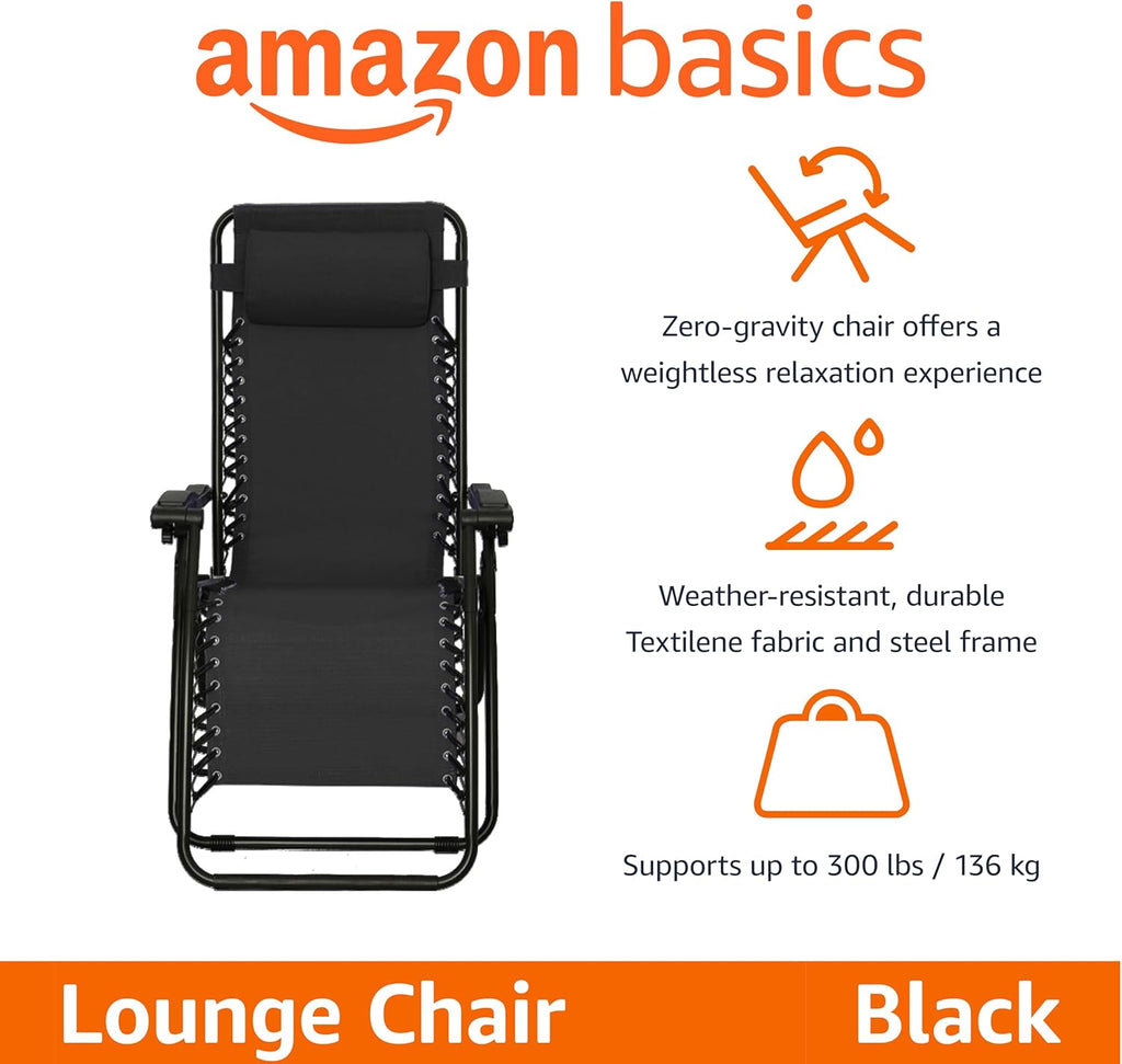 Amazon Basics Foldable Zero Gravity Chair
