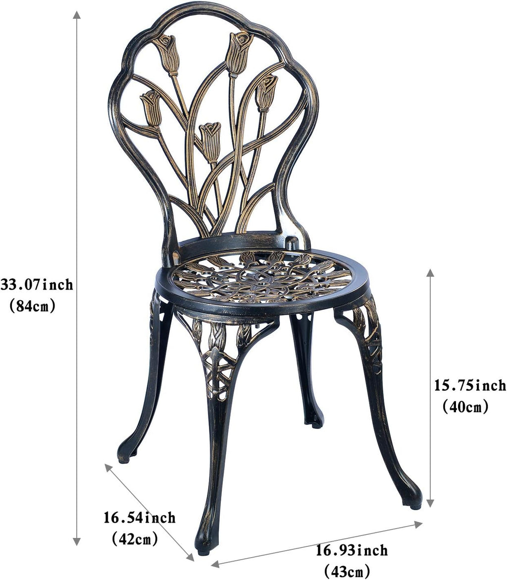C/G 3 Piece Cast Aluminum Bistro Set