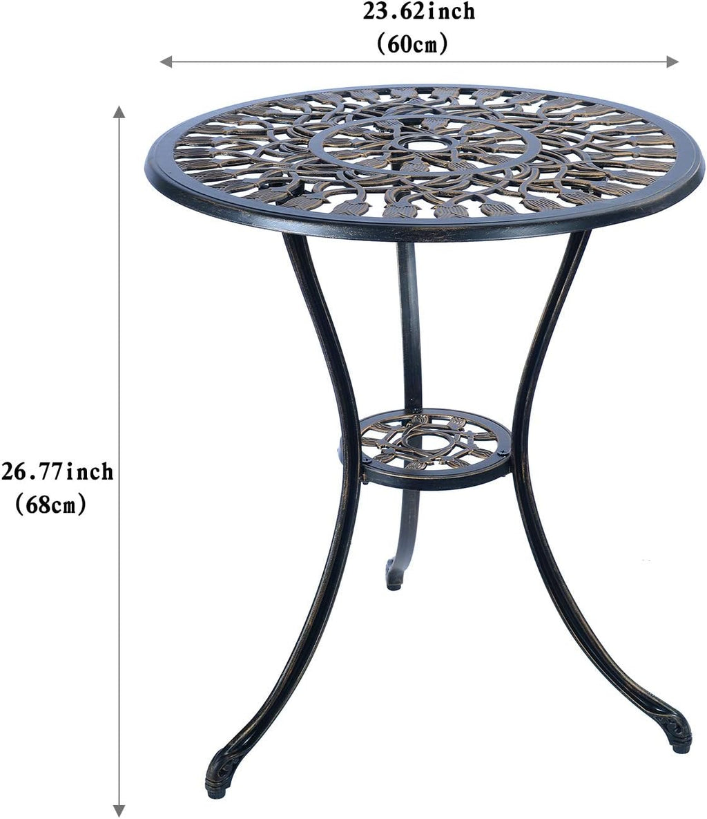 C/G 3 Piece Cast Aluminum Bistro Set