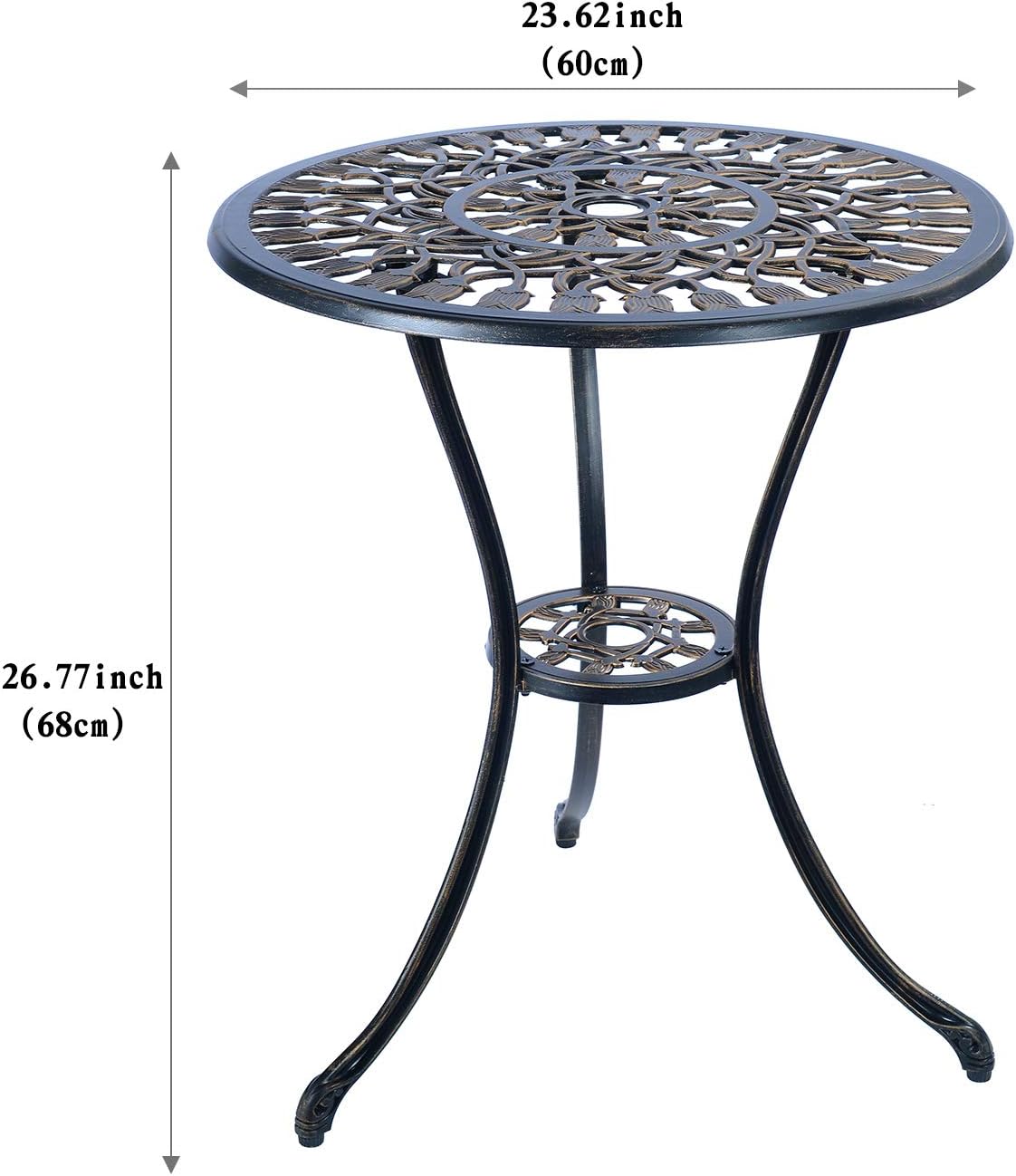 C/G 3 Piece Cast Aluminum Bistro Set