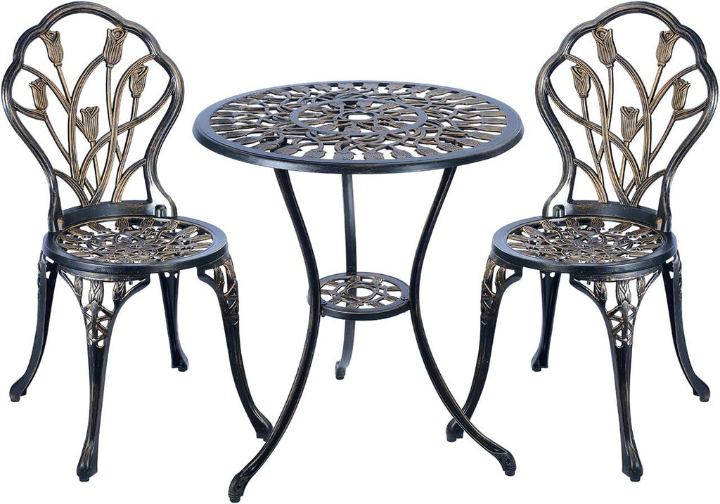 C/G 3 Piece Cast Aluminum Bistro Set