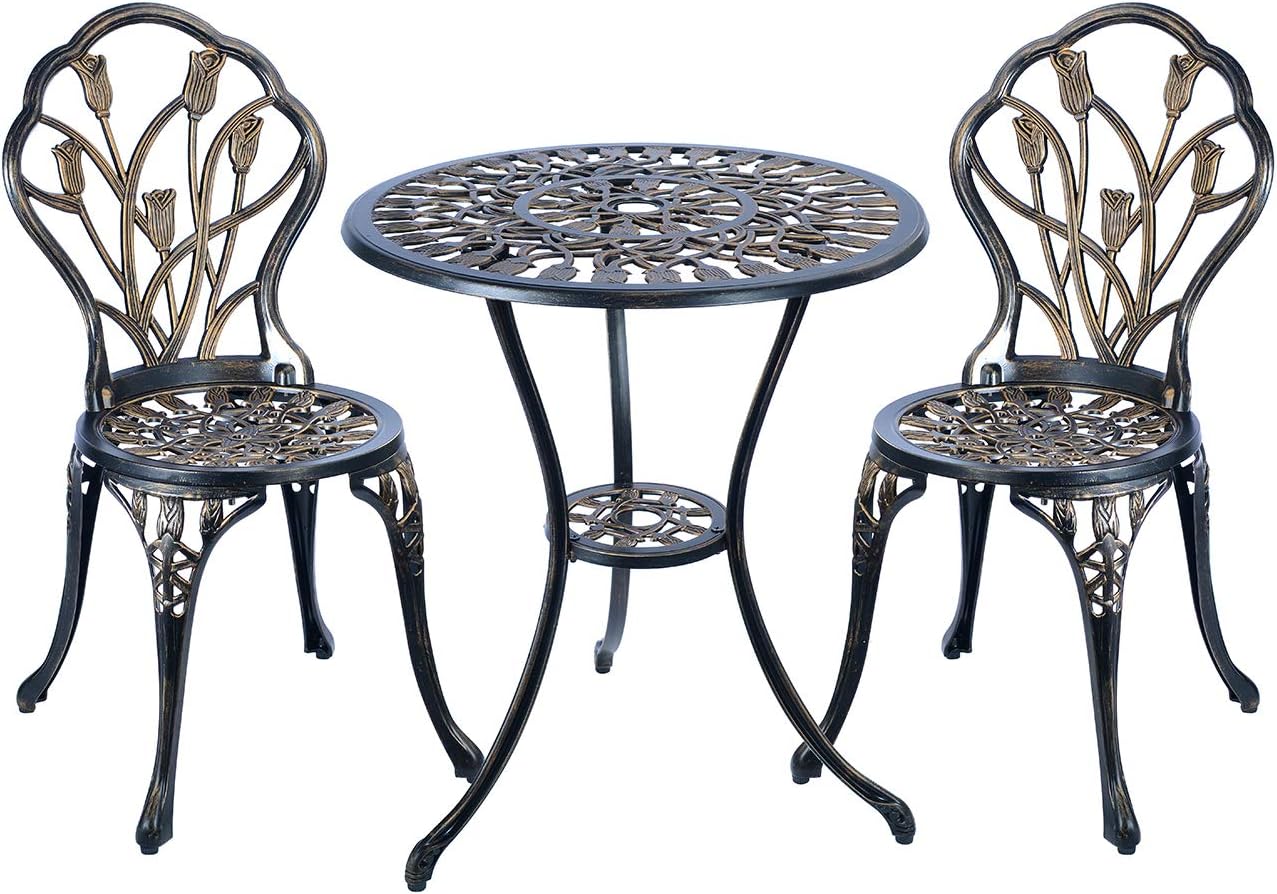 C/G 3 Piece Cast Aluminum Bistro Set