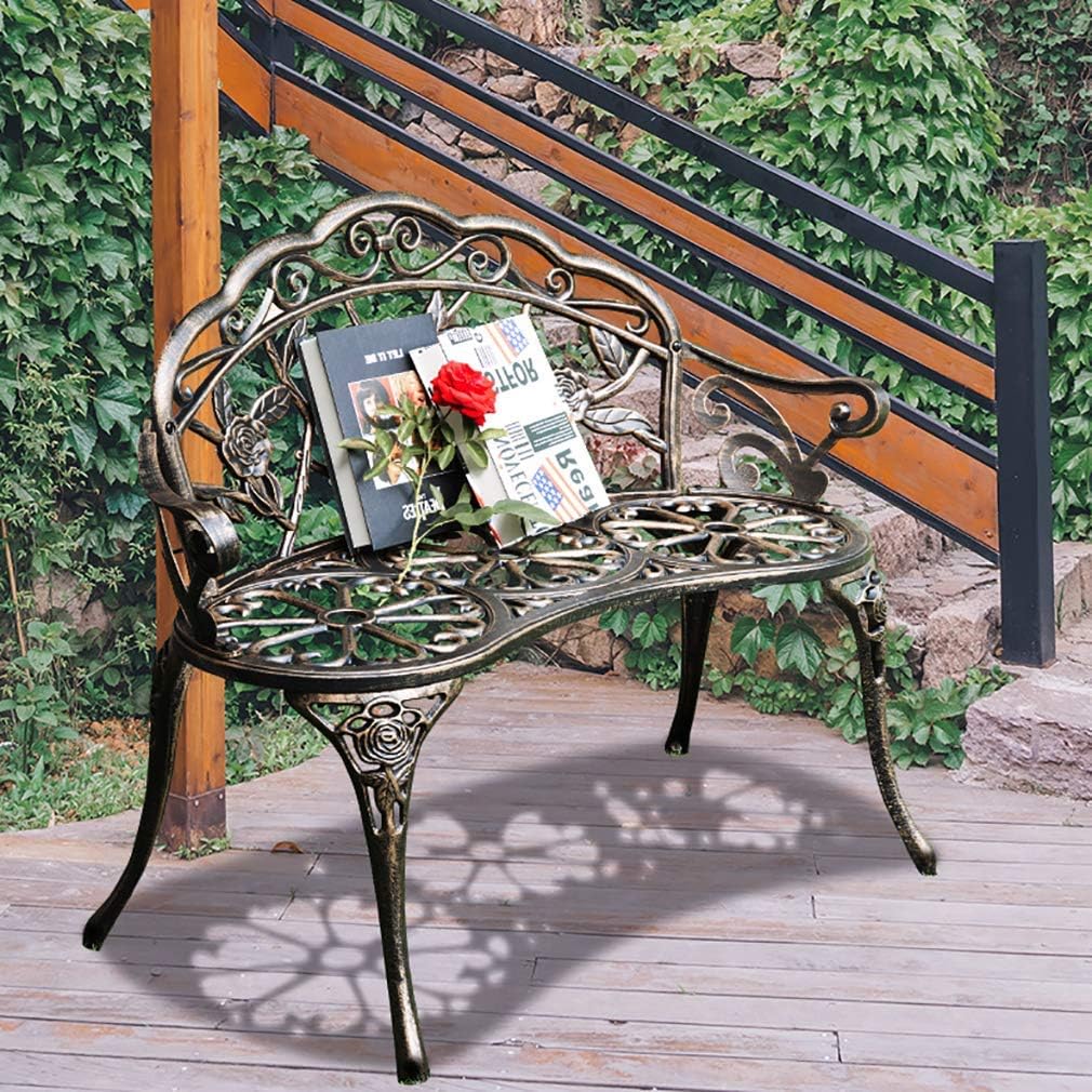 SSLine Antique Rose Cast Aluminum Bench