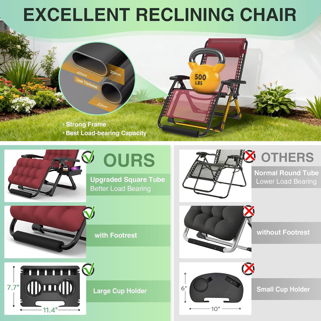Suteck XXL Zero Gravity Lounge Chair
