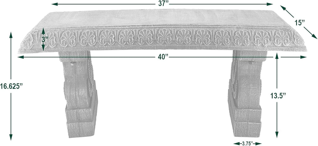 Fiberclay Lightweight Garden Bench