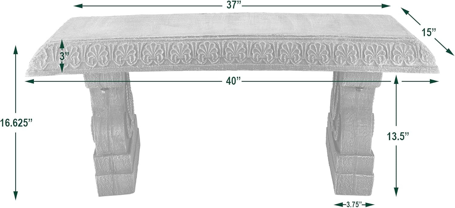 Fiberclay Lightweight Garden Bench