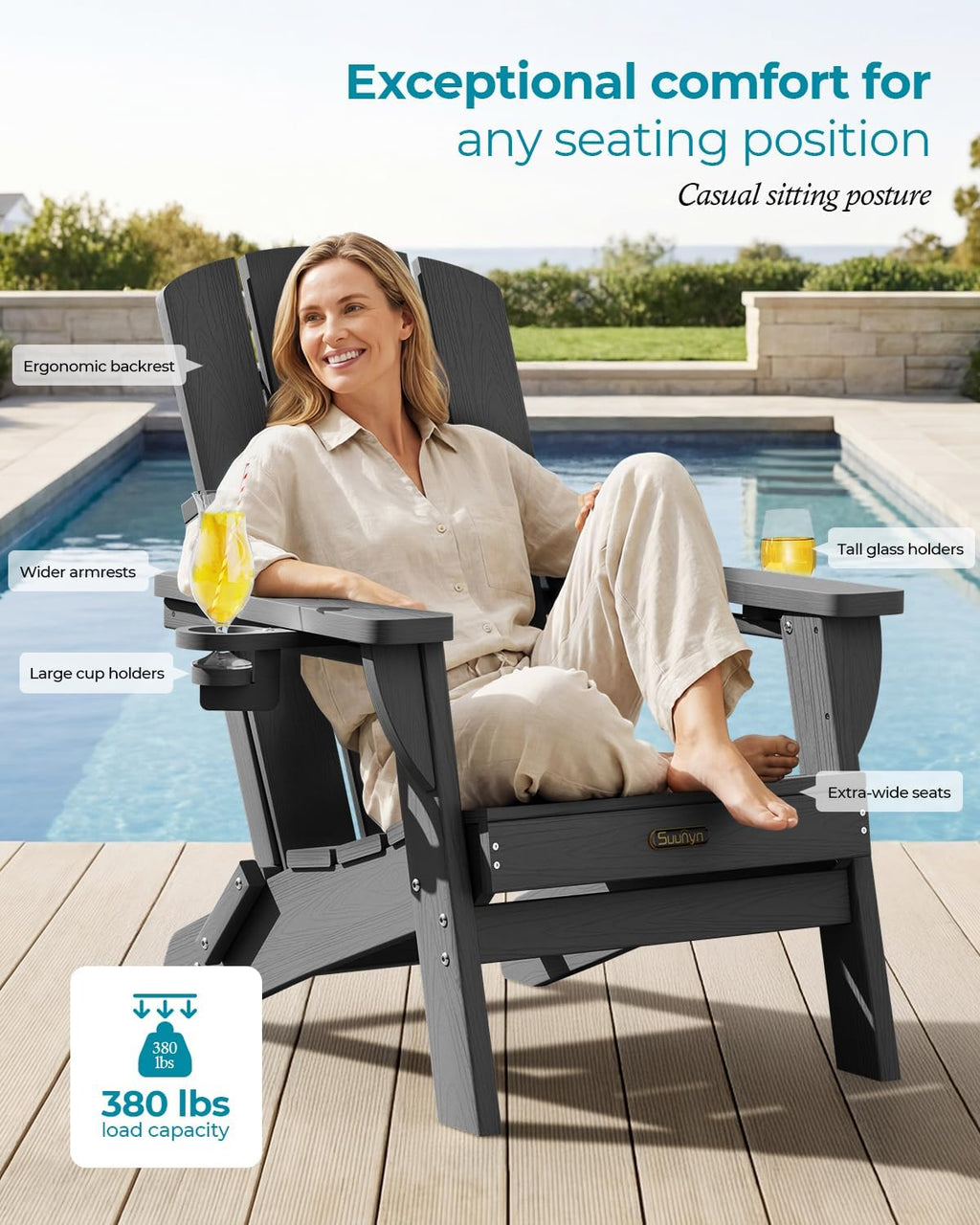 HDPE Folding Adirondack Chair