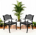 2 Pack Cast Aluminum Patio Dining Chairs
