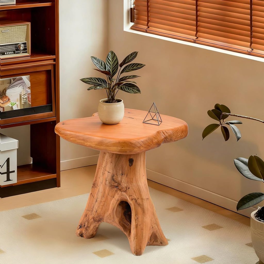 Live Edge Wood Freeform Side Table