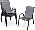 Giantex 4 Pack Stackable Patio Chairs