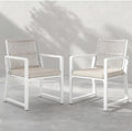 2 Pack Woven Rope Patio Dining Chairs