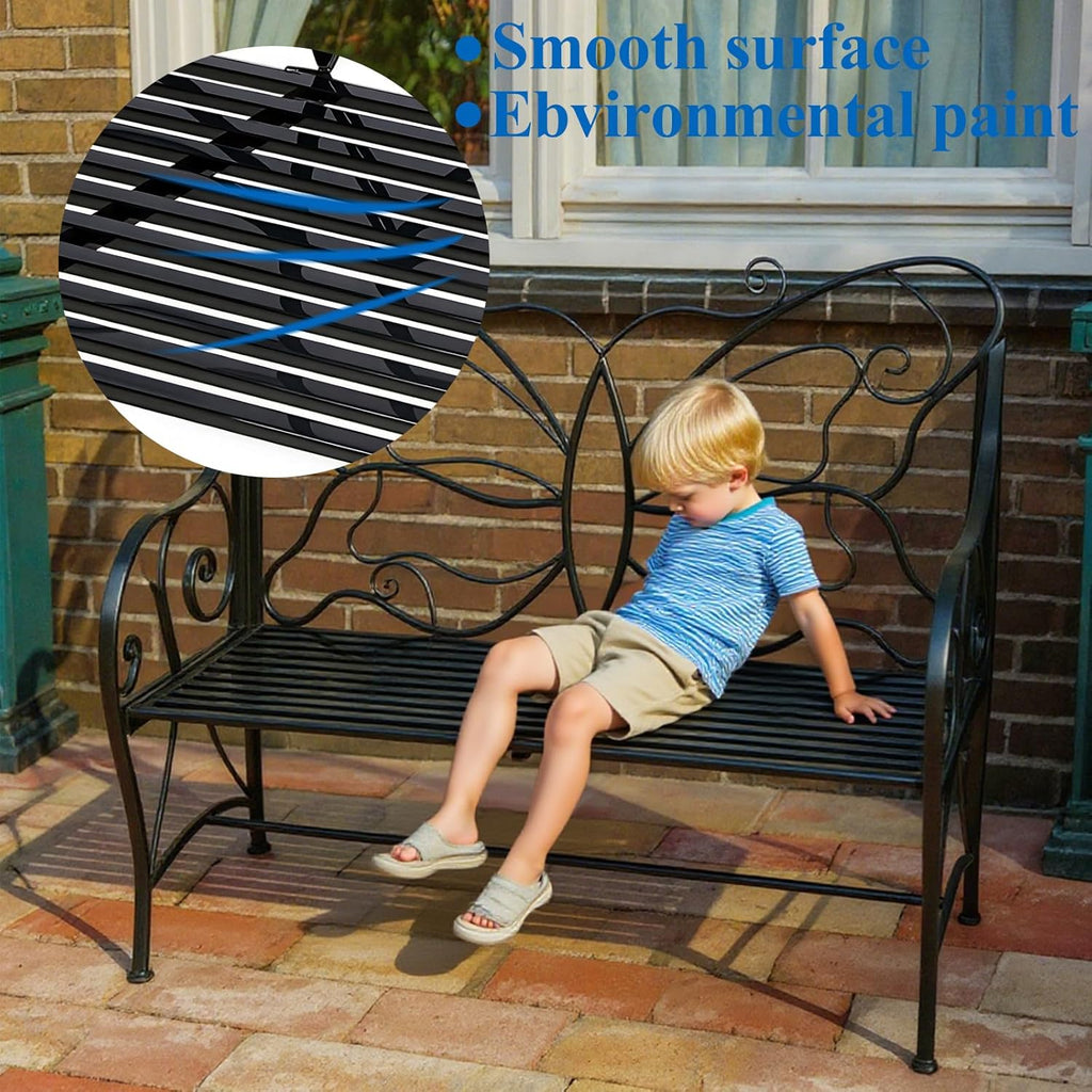 HLC Butterfly Cast Iron Double Seat Bench