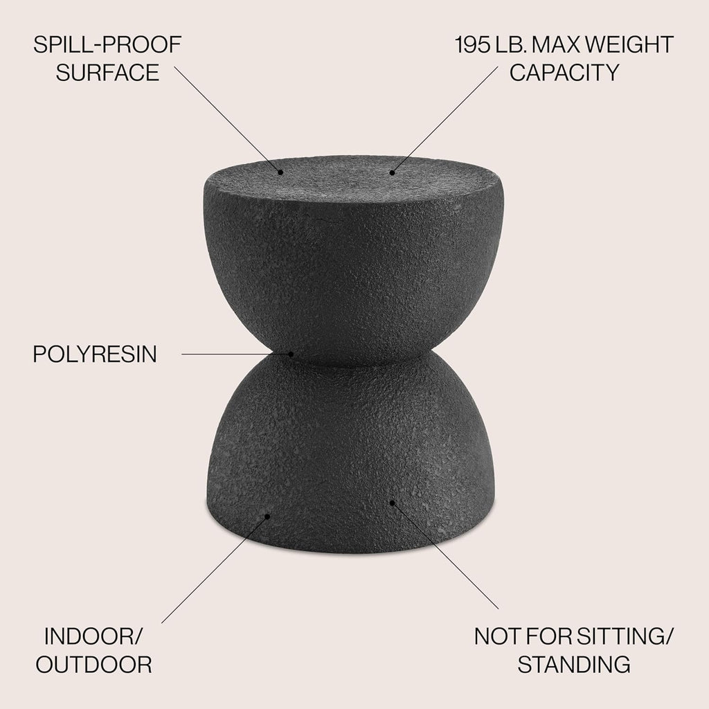 JONATHAN Y Hourglass Outdoor Side Table