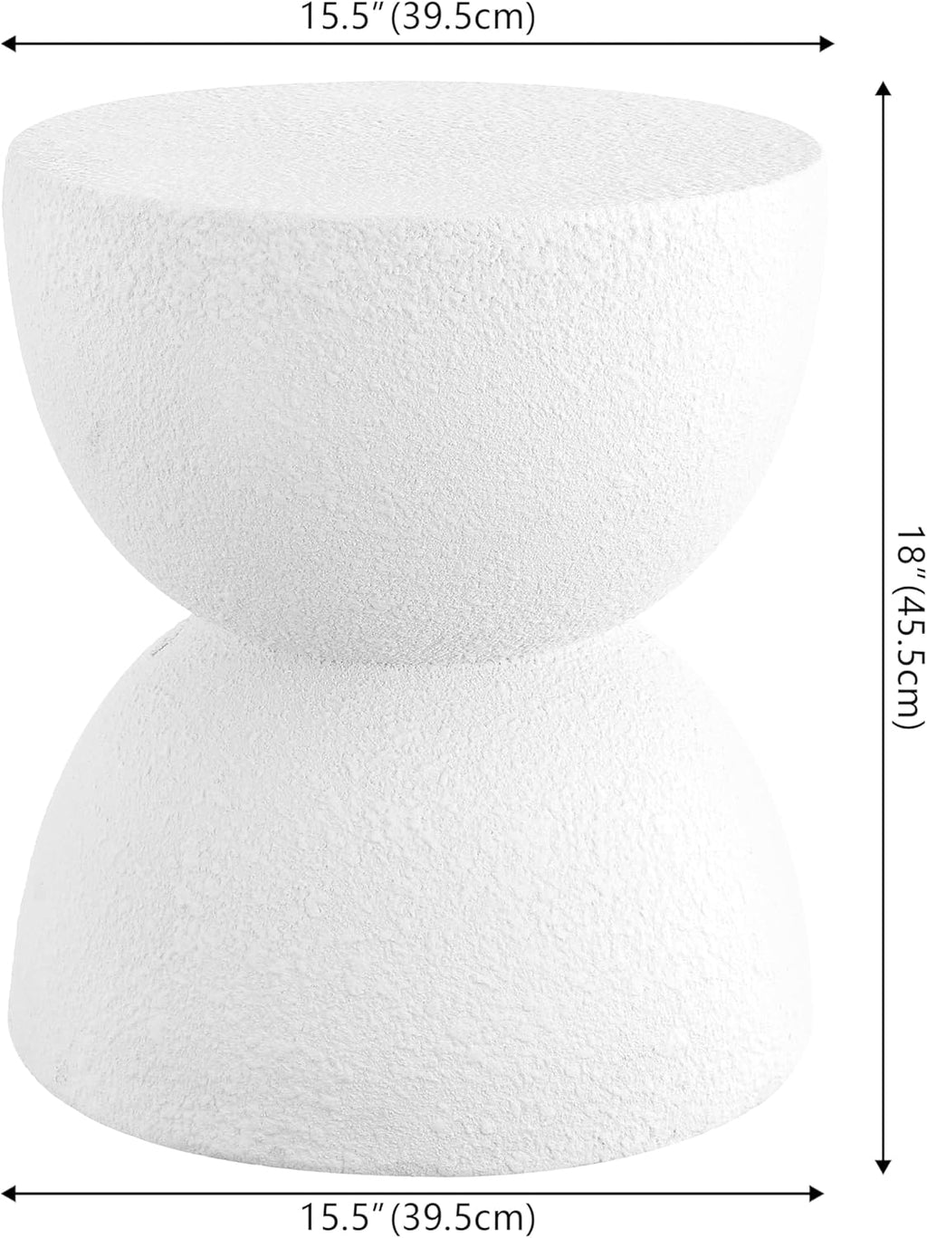 JONATHAN Y White Hourglass Side Table