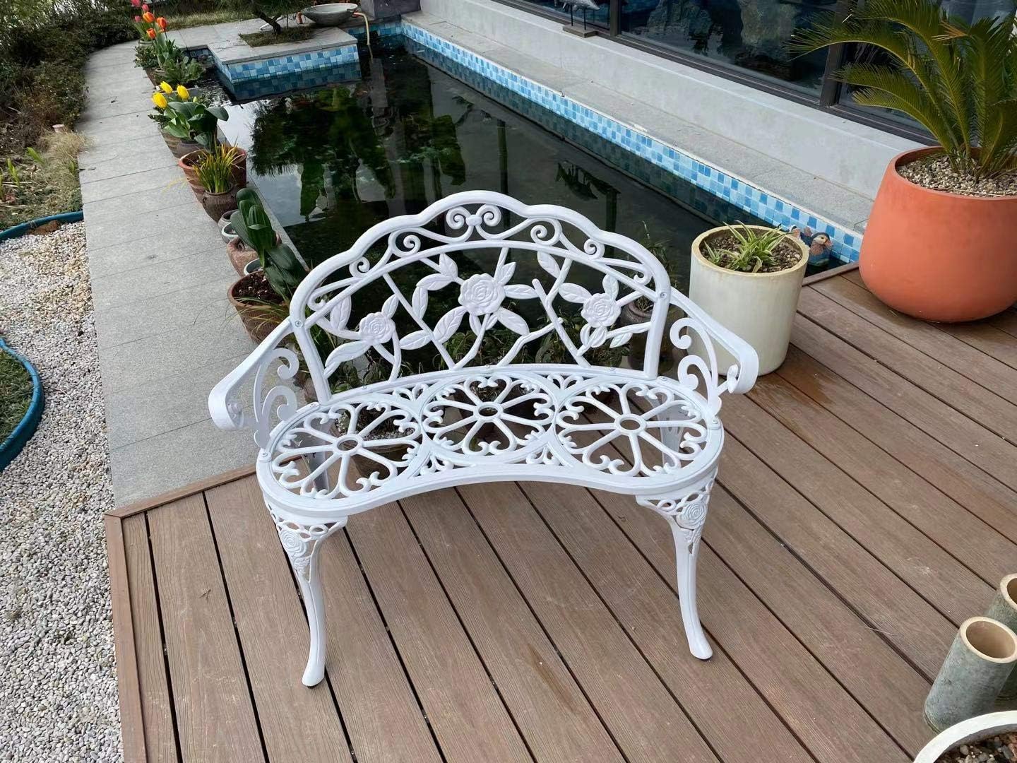 Cast Aluminum Double Patio Bench
