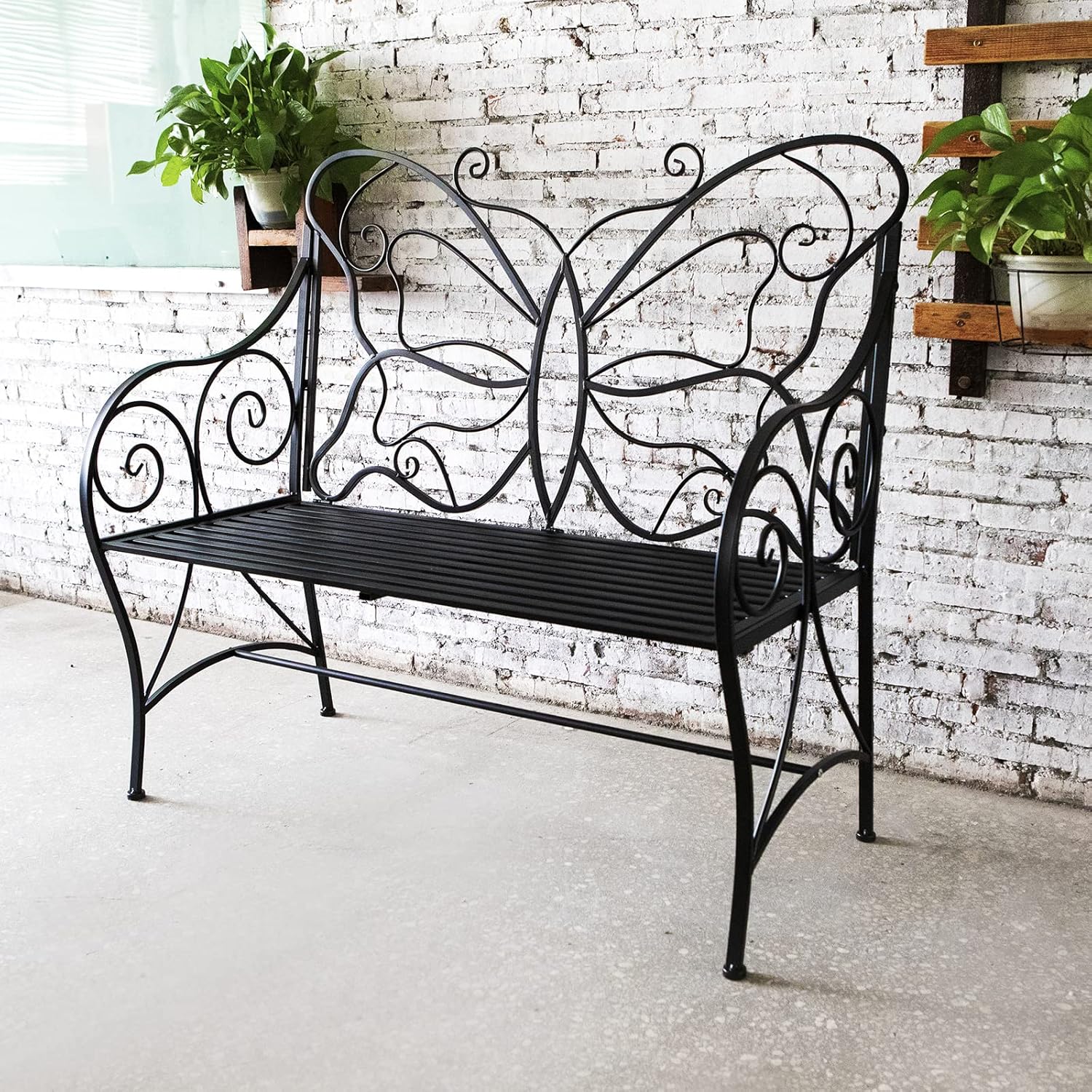 HLC Butterfly Cast Iron Double Seat Bench