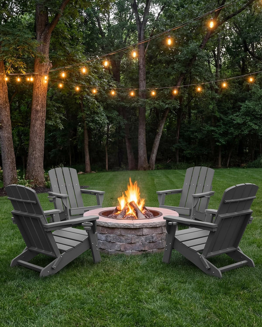 HDPE Folding Adirondack Chair