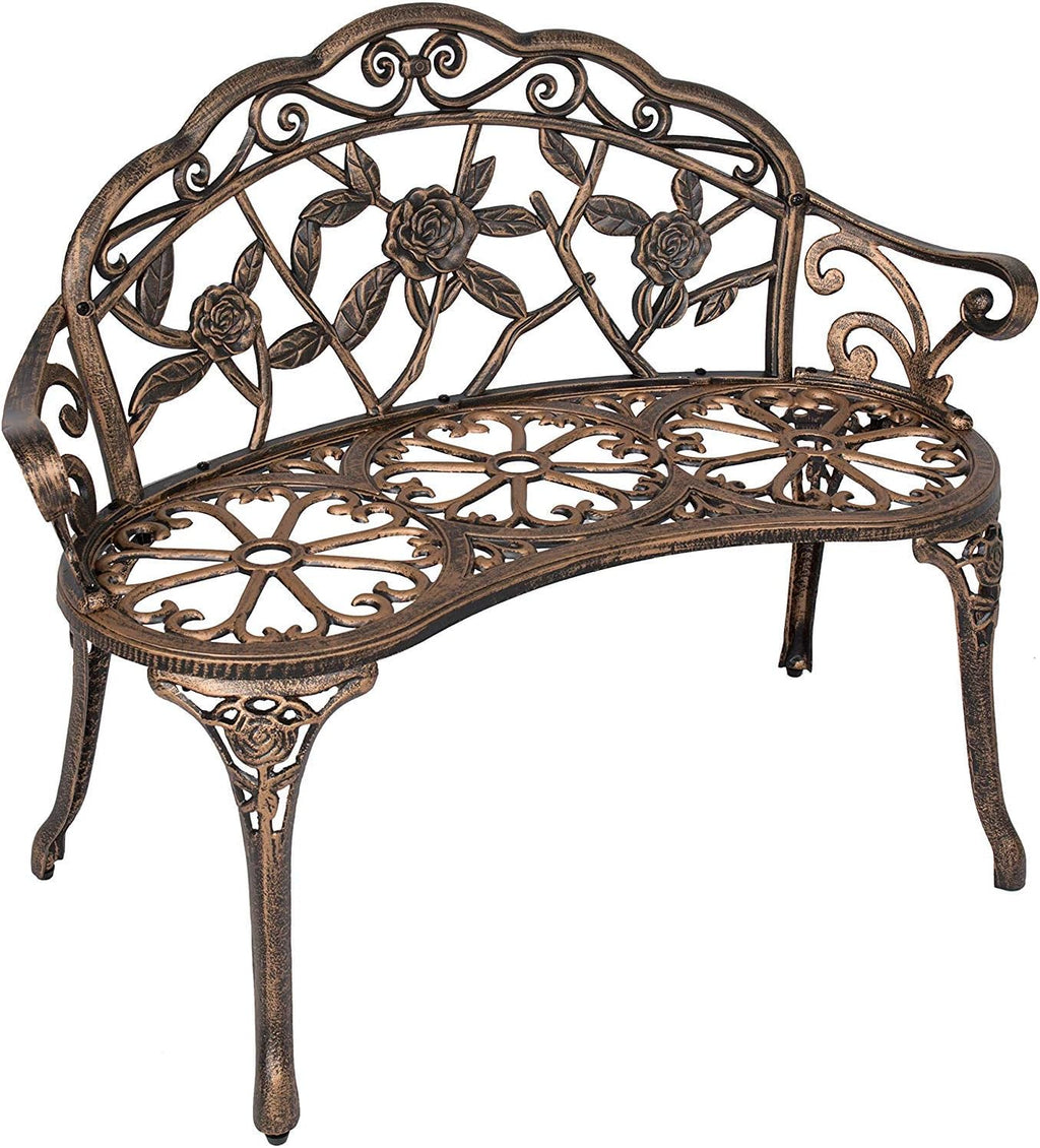 SSLine Antique Rose Cast Aluminum Bench