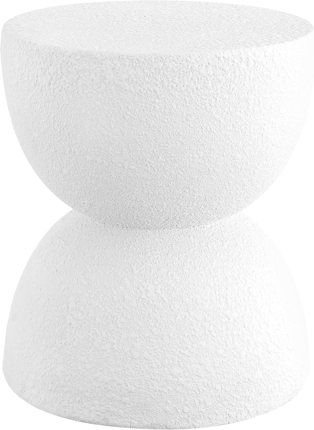 JONATHAN Y White Hourglass Side Table