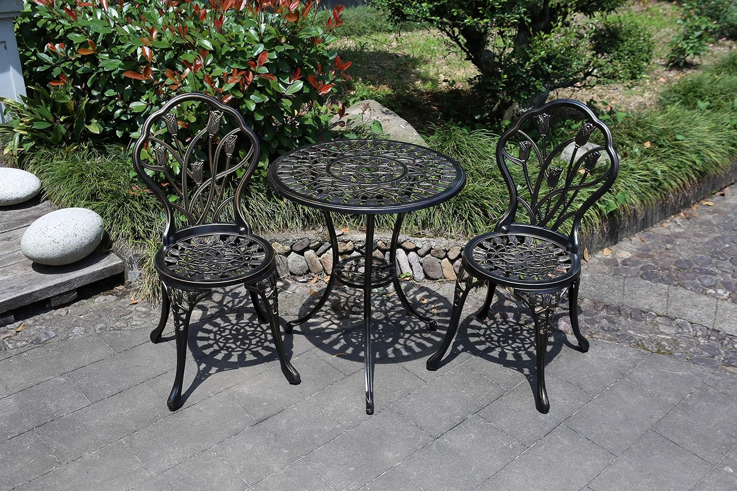 C/G 3 Piece Cast Aluminum Bistro Set