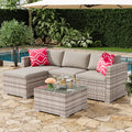 5-Piece PE Rattan Sectional Sofa