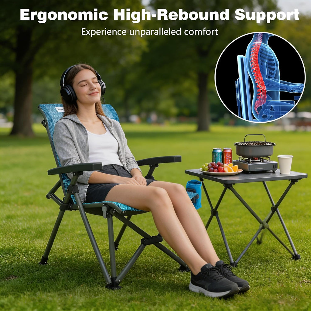 SUNNYFEEL Heavy Duty Folding Camping Chair