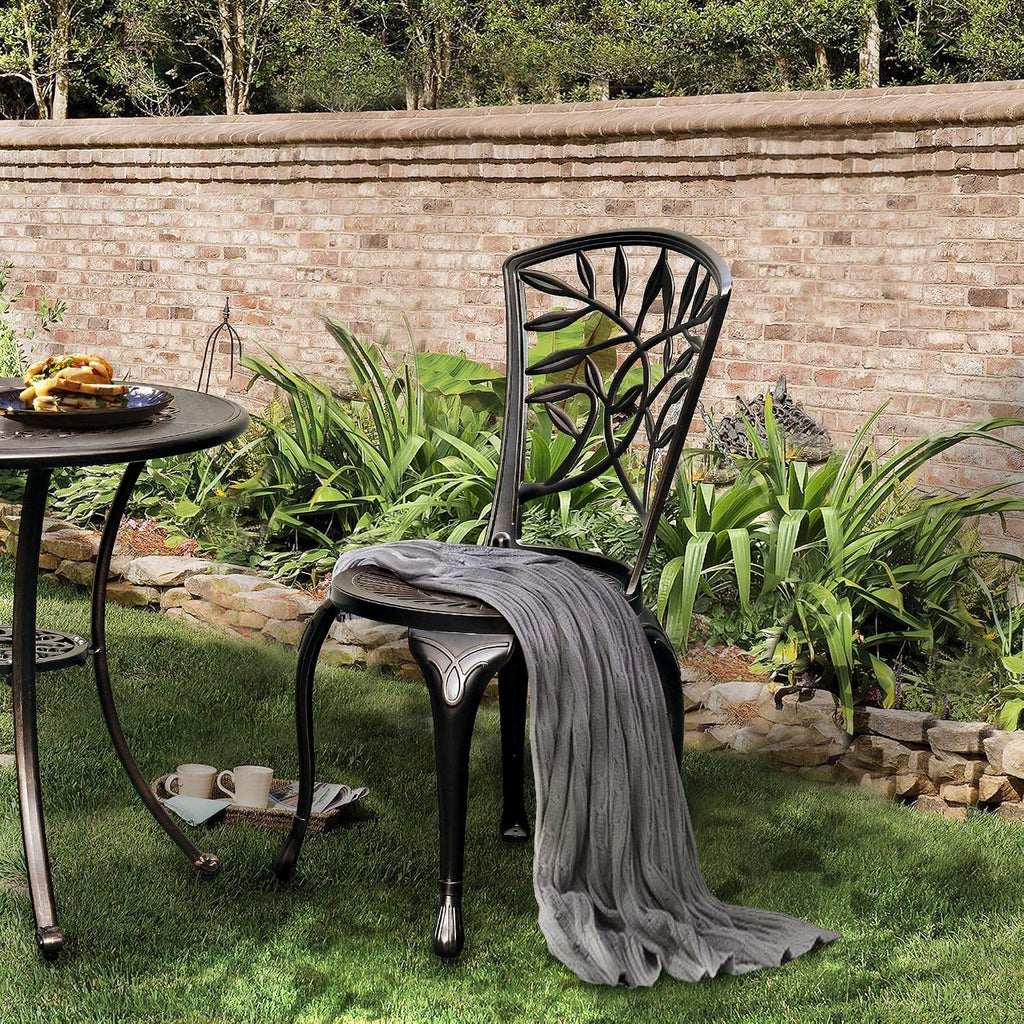 DWVO 2 Pack Cast Aluminum Patio Chairs